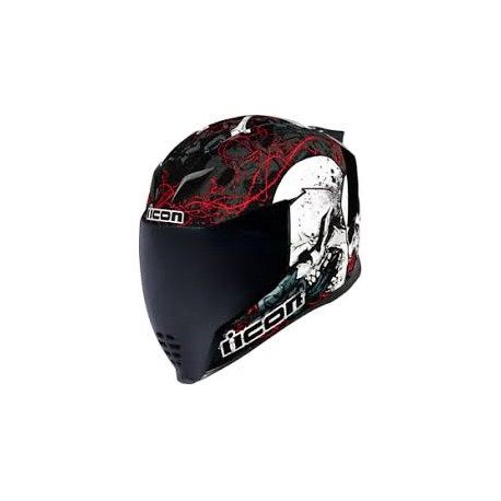 AIRFLITE SKULL  HELMET BLACK/WHITE